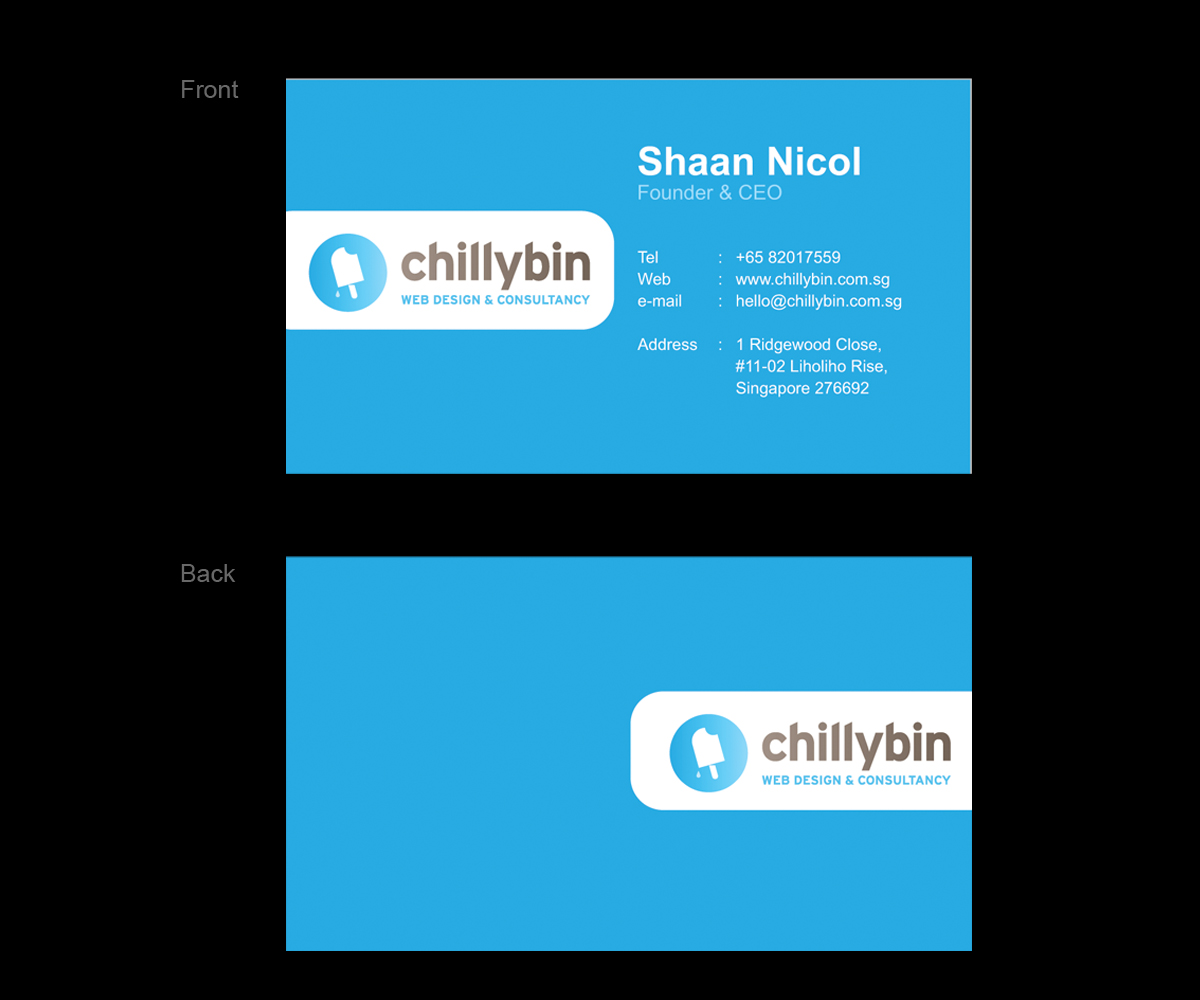 Business Card Design by Desh for ChillyBin Web Design & Consultancy | Design #2267188
