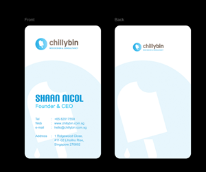 Diseño de Tarjeta de Presentación por Desh para ChillyBin Web Design & Consultancy | Diseño #2267192