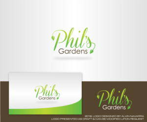 Logo Design by alvinnavarra for Phil's Gardens | Design: #10767133