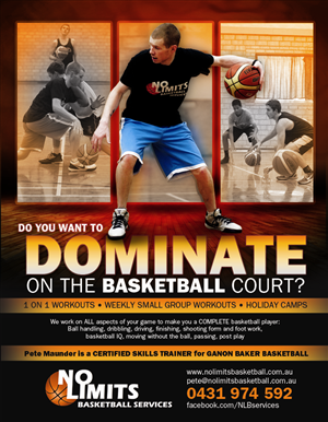 Flyer Design by earldesigns for No Limits Basketball Services | Design: #2251870