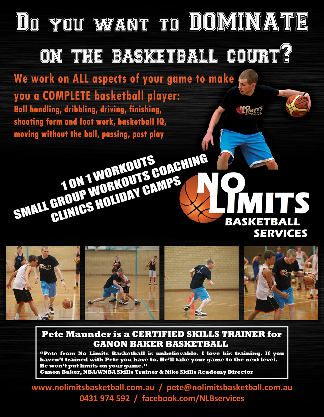 Flyer Design by Janith N. for No Limits Basketball Services | Design #2242056