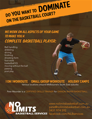 Flyer Design by Jon Saunders for No Limits Basketball Services | Design #2239880