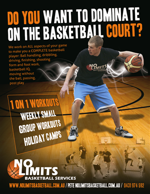 Flyer Design by Andreev for No Limits Basketball Services | Design: #2244875