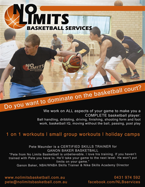 modern professional advertising flyer design for no limits basketball traing flyer