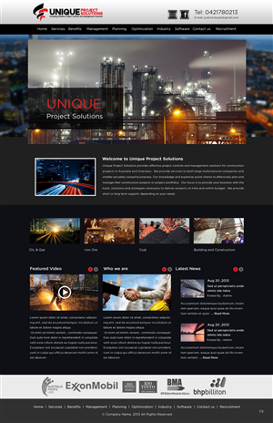 Web-Design von pb für Unique Project Solutions | Design: #2248468
