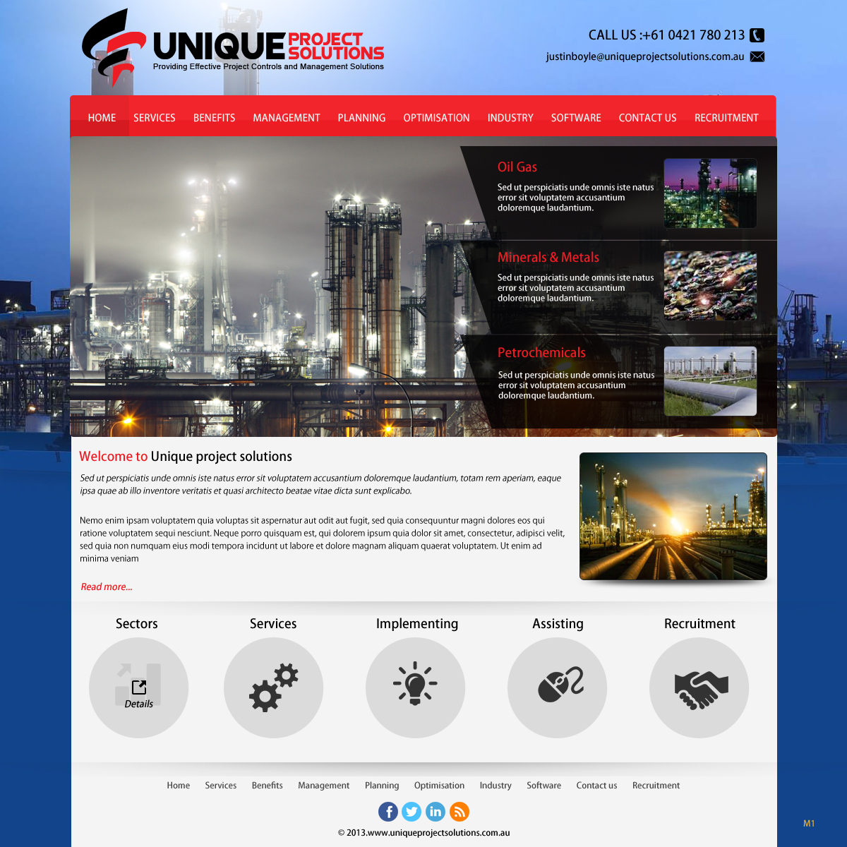 Web Design by pb for Unique Project Solutions | Design #2248472