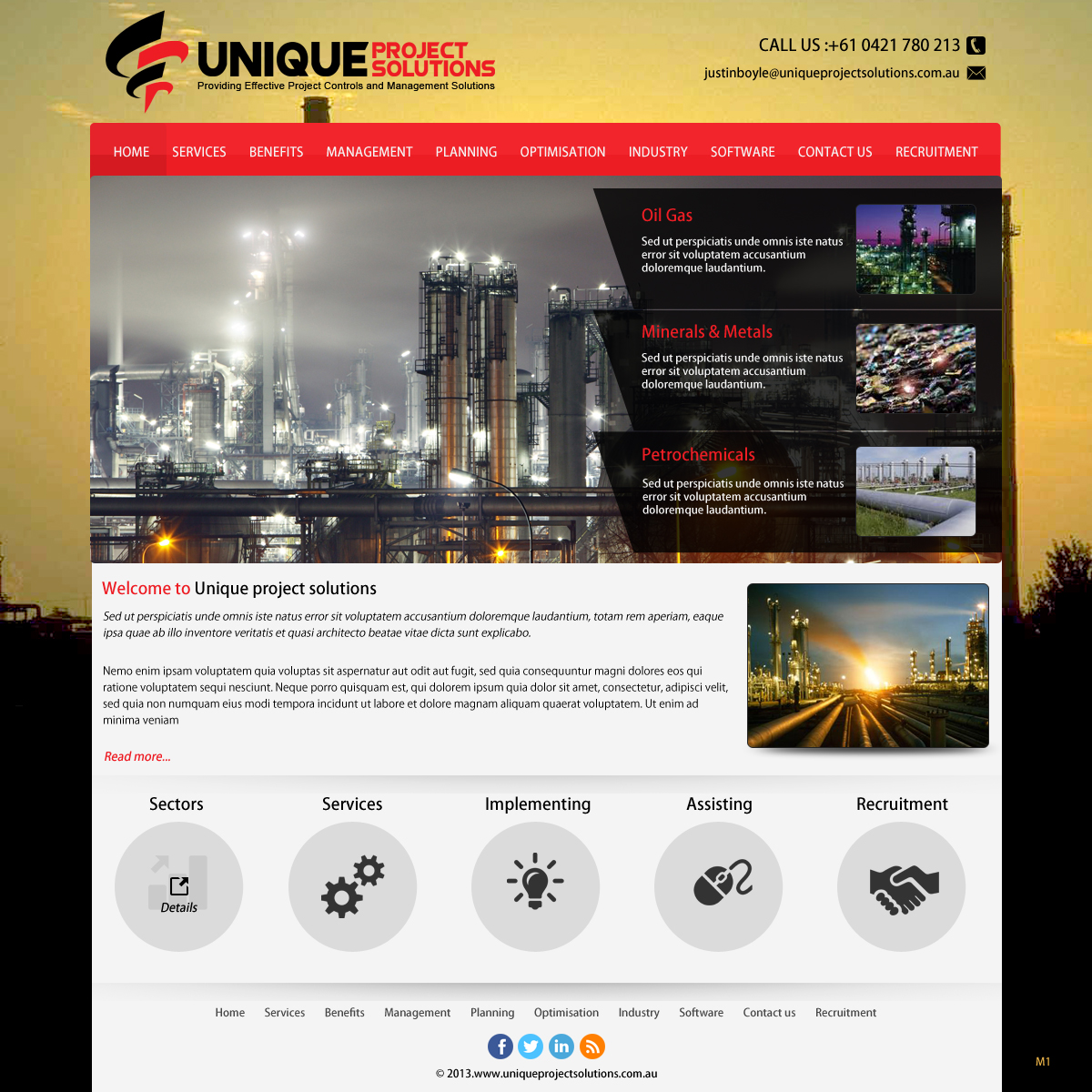 Web Design by pb for Unique Project Solutions | Design #2248473