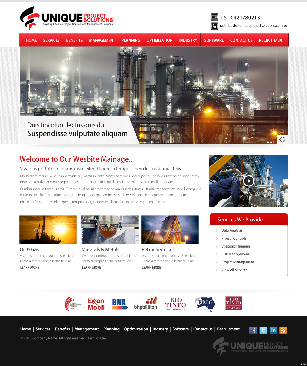 Web Design by pb for Unique Project Solutions | Design #2248484