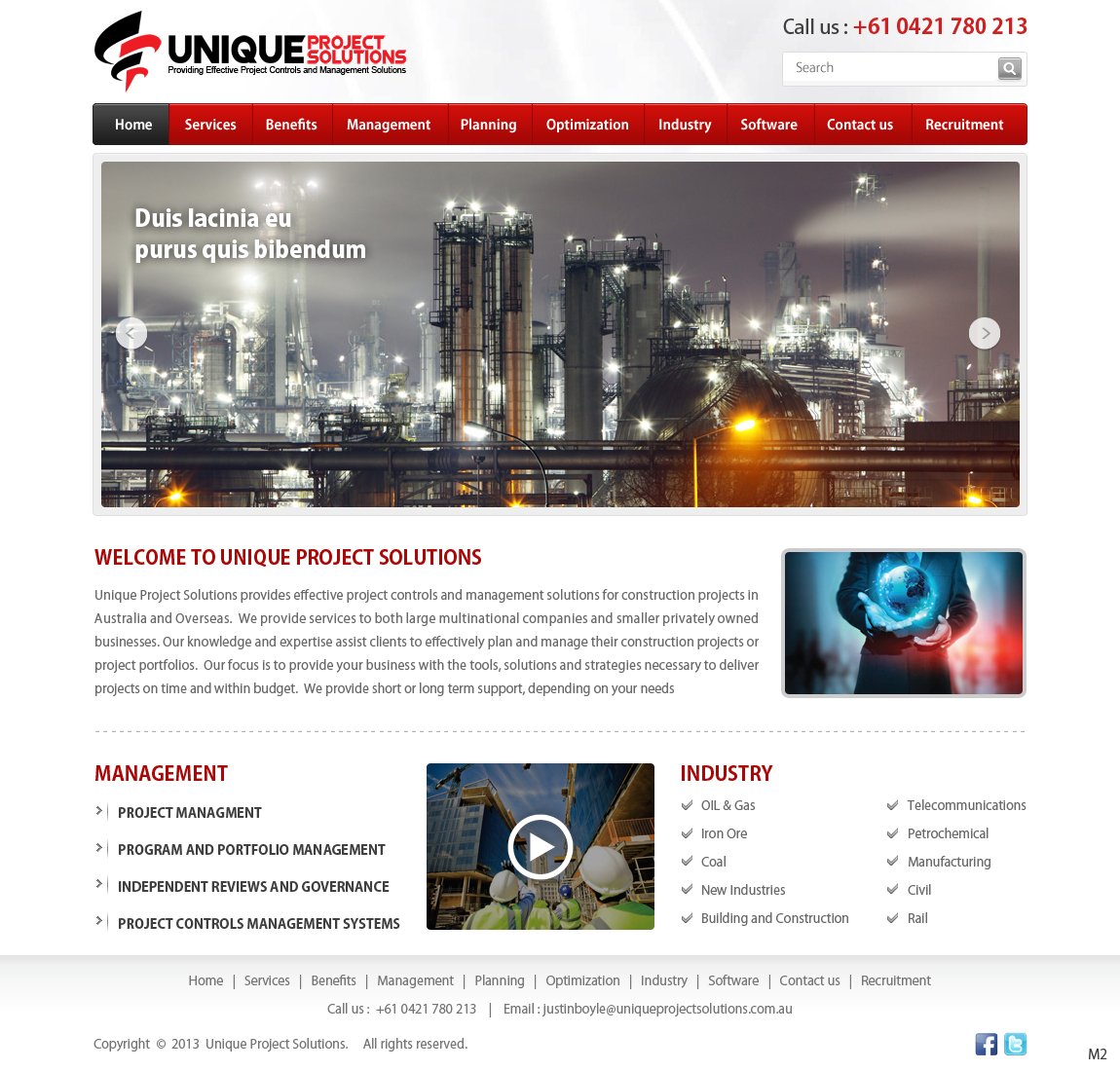 Web Design by pb for Unique Project Solutions | Design #2248486