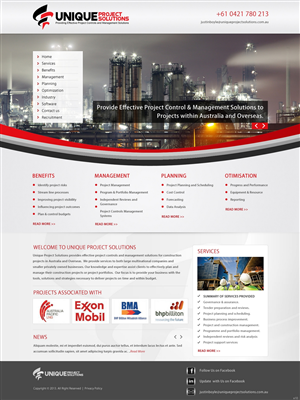 Web-Design von pb für Unique Project Solutions | Design: #2253500