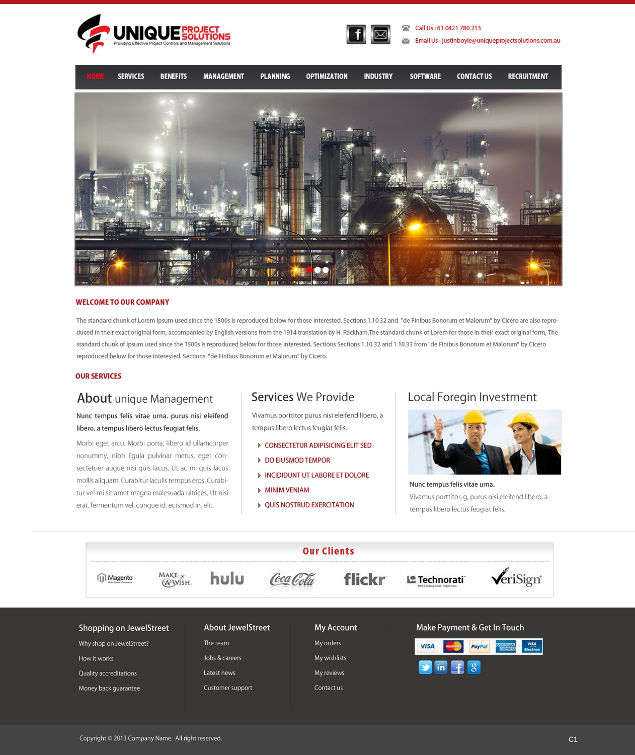 Web Design by pb for Unique Project Solutions | Design #2253505