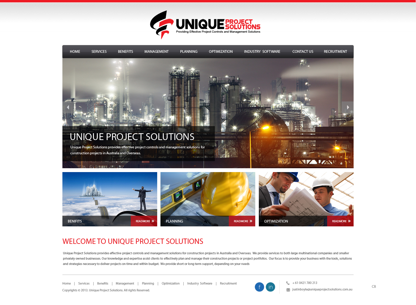 Web Design by pb for Unique Project Solutions | Design #2253508