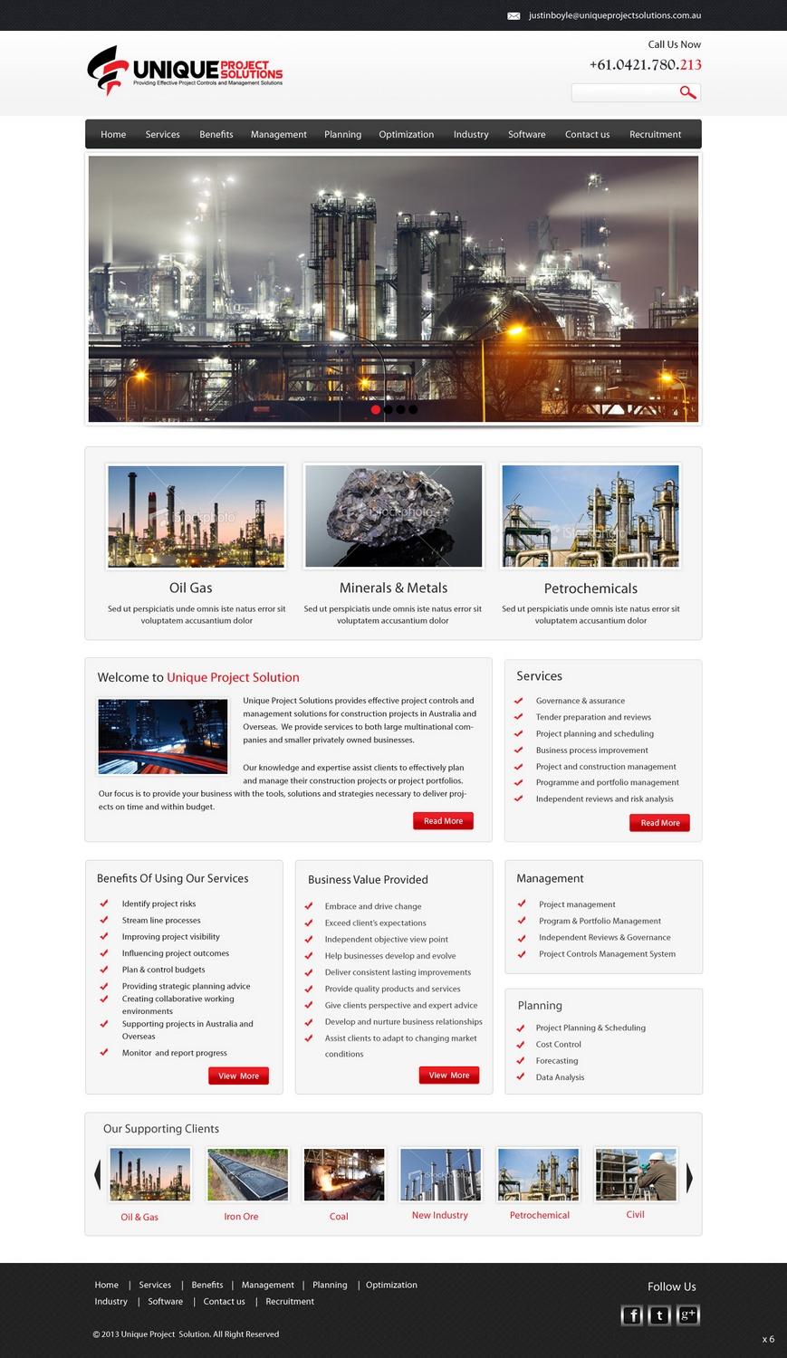 Diseño Web por pb para Unique Project Solutions | Diseño #2253553