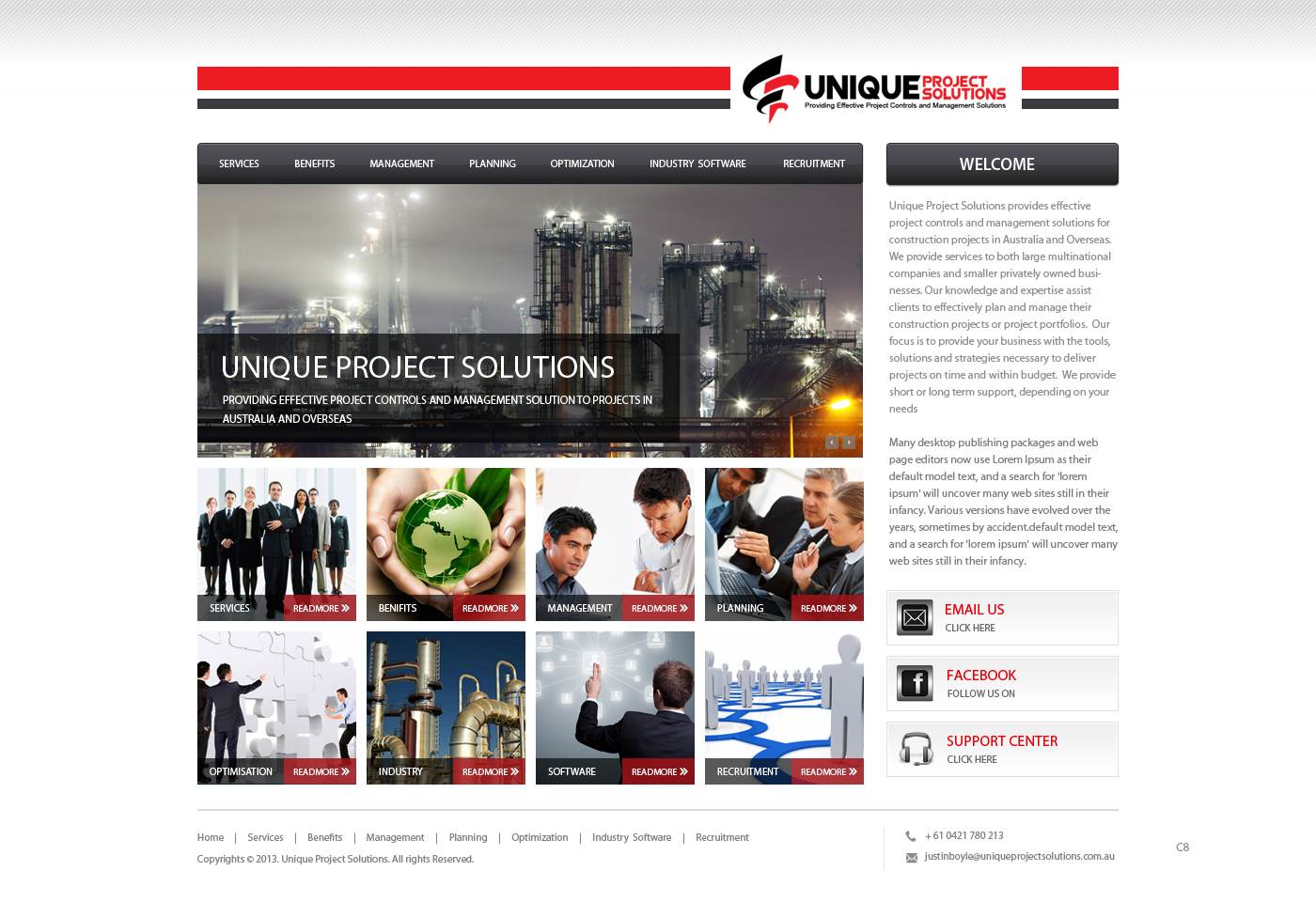 Web Design by pb for Unique Project Solutions | Design: #2267088