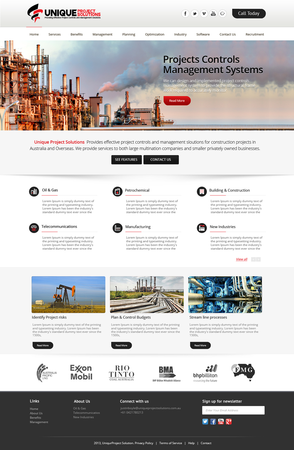 Diseño Web por OM para Unique Project Solutions | Diseño #2255756