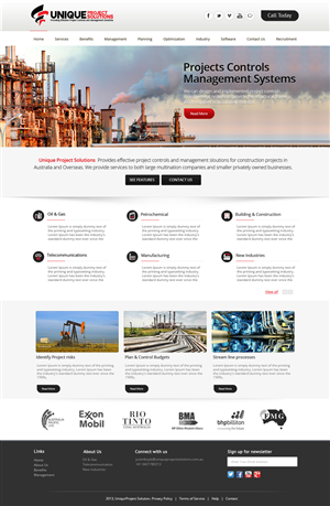 Web Design by OM for Unique Project Solutions | Design: #2255756