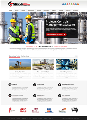 Web Design by OM for Unique Project Solutions | Design: #2255760