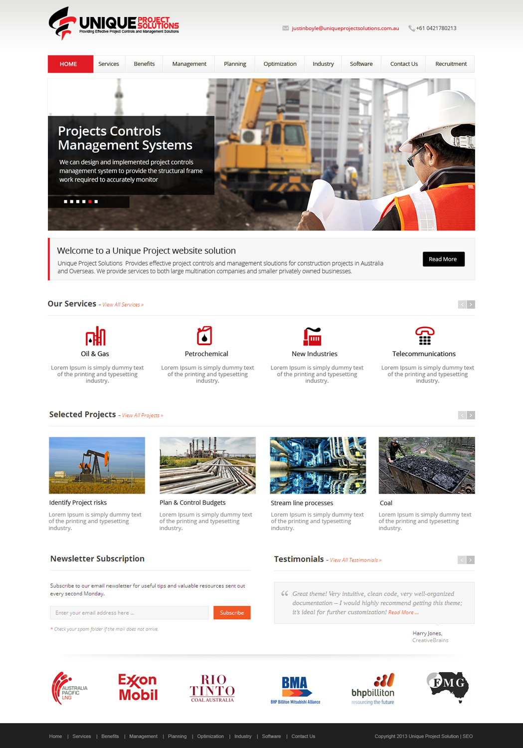 Diseño Web por OM para Unique Project Solutions | Diseño #2255764