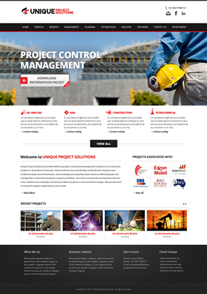 Web Design by OM for Unique Project Solutions | Design: #2255955