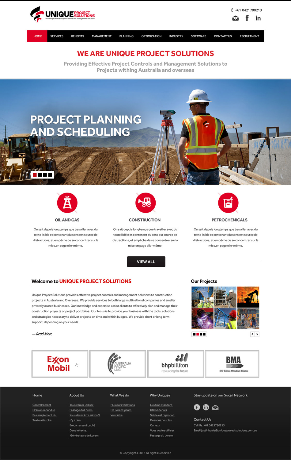 Web Design by OM for Unique Project Solutions | Design #2261325