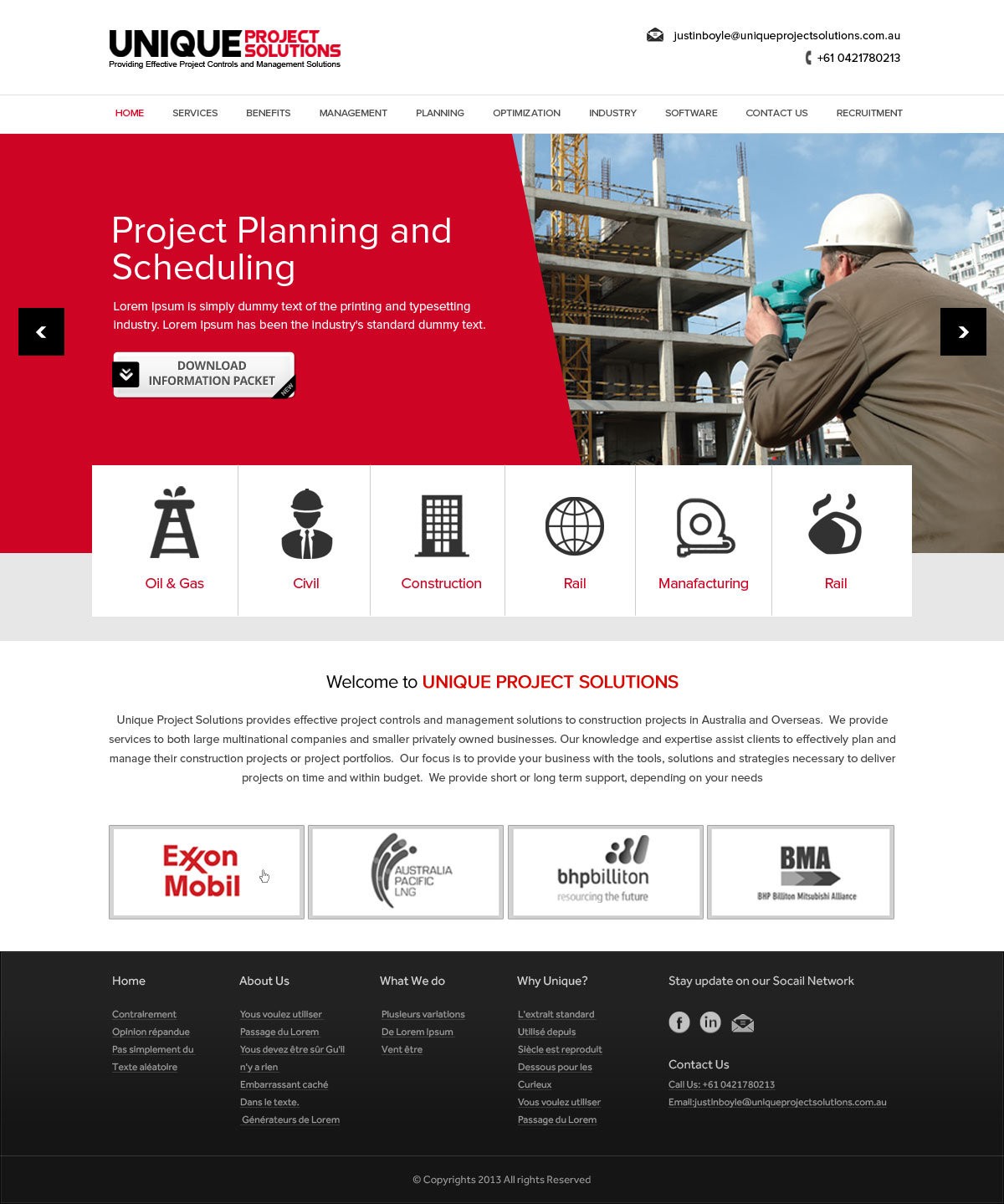 Diseño Web por OM para Unique Project Solutions | Diseño #2261337