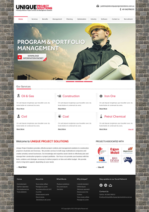 Web Design by OM for Unique Project Solutions | Design: #2261346