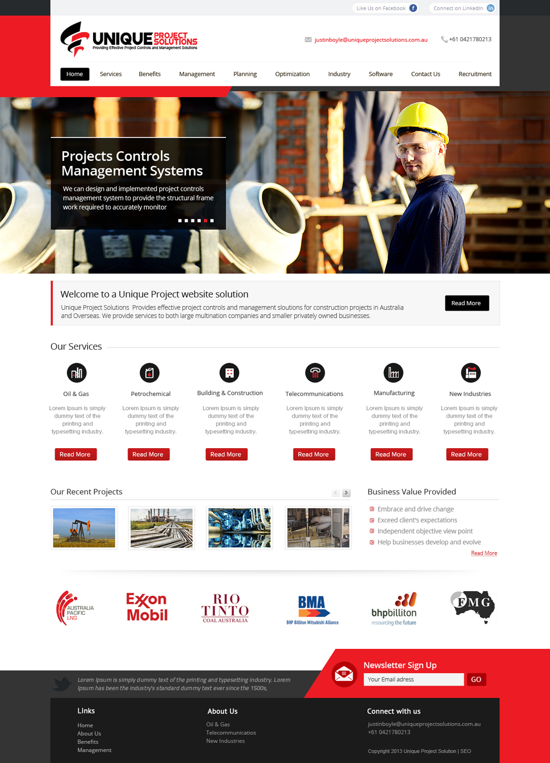 Web Design by OM for Unique Project Solutions | Design #2261351