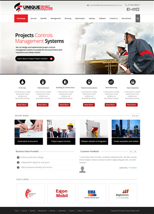 Web Design by OM for Unique Project Solutions | Design #2261357