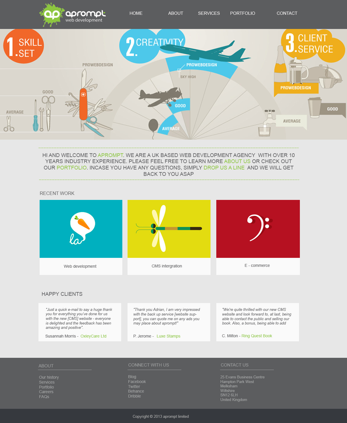 Web Design by &amp; ampersand for A Prompt Limited | Design #2274006