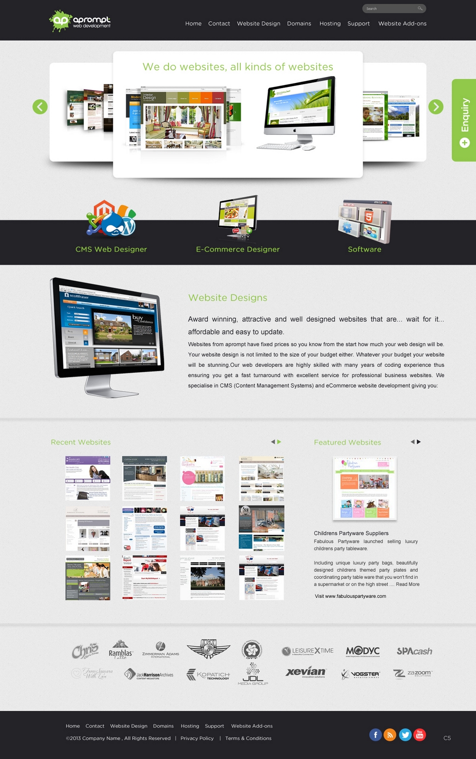 Web Design by pb for A Prompt Limited | Design #2235028