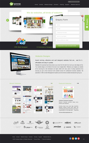 Diseño Web por pb para A Prompt Limited | Diseño: #2235029