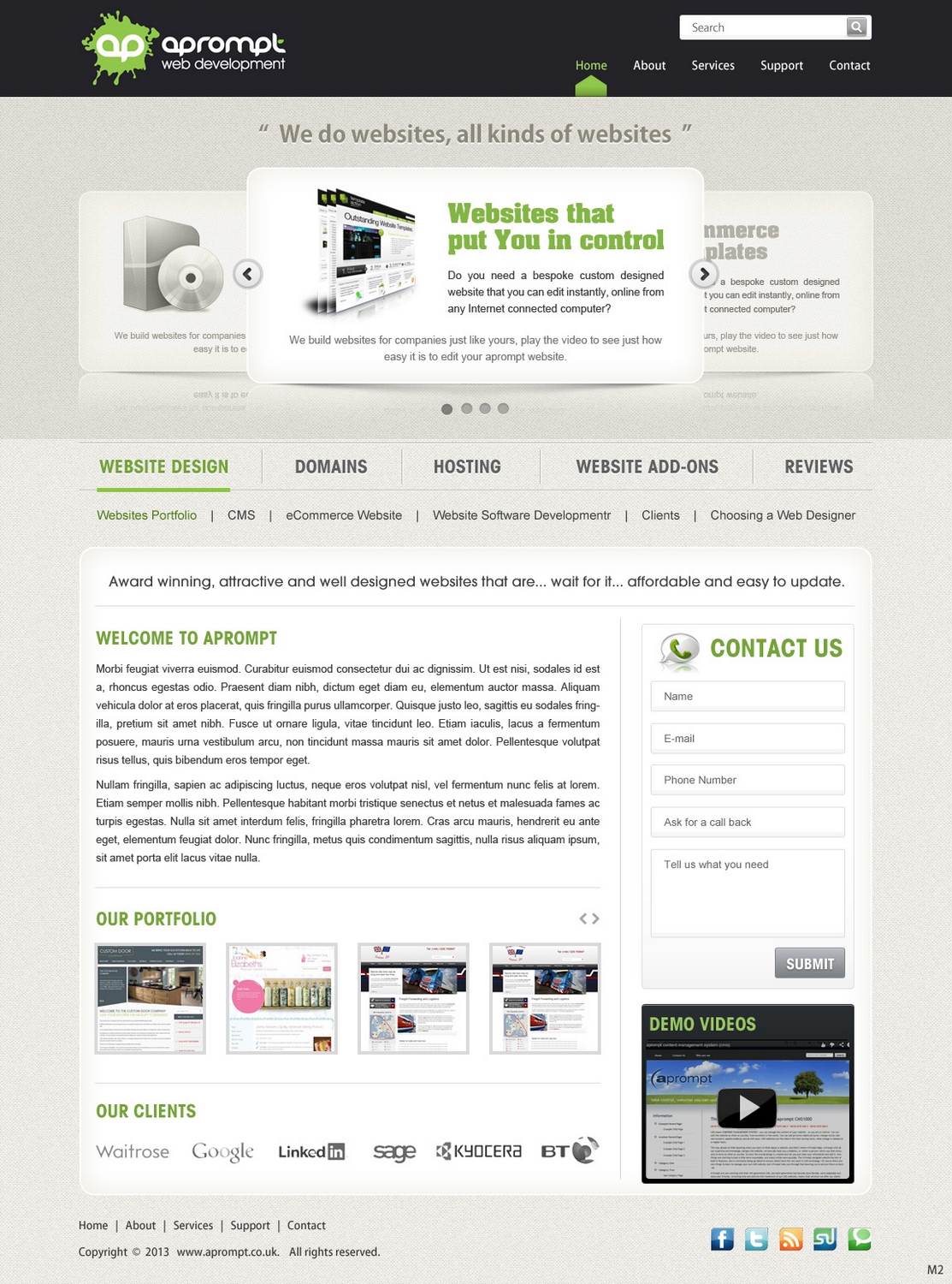 Diseño Web por pb para A Prompt Limited | Diseño #2235030