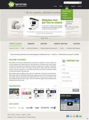 Web Design by pb for A Prompt Limited | Design: #2235031