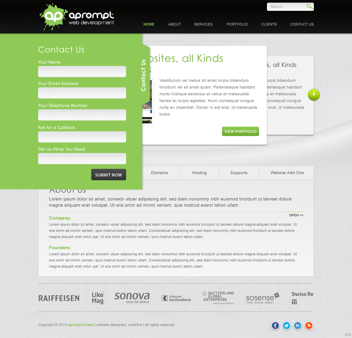 Web Design by pb for A Prompt Limited | Design #2238376