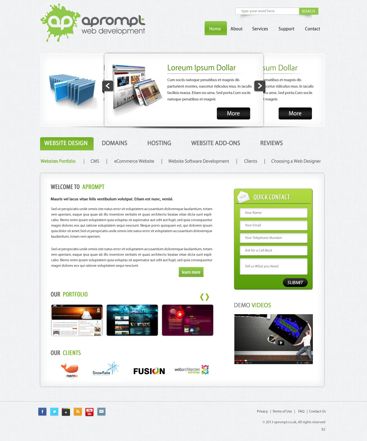 Web Design by pb for A Prompt Limited | Design #2248346