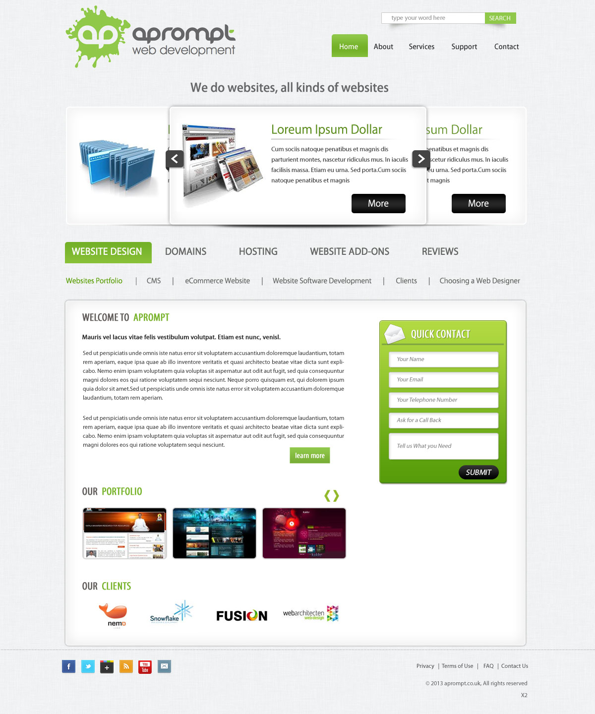 Web Design by pb for A Prompt Limited | Design #2248347