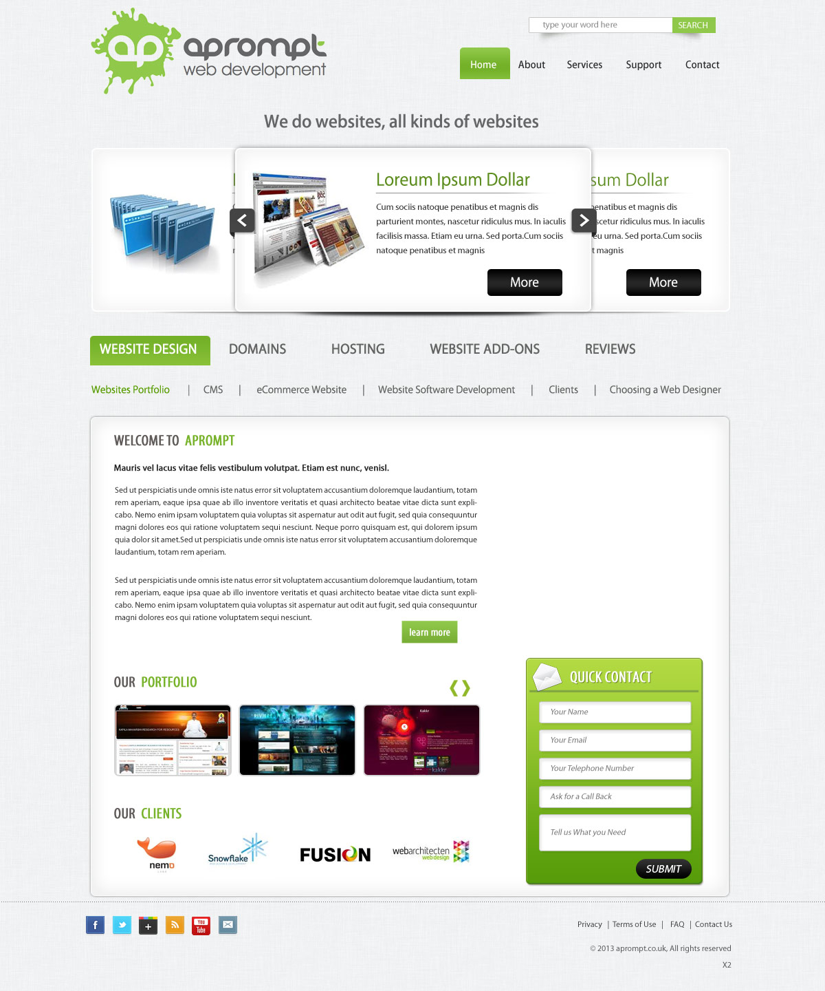 Web Design by pb for A Prompt Limited | Design #2248350