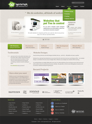 Web Design by pb for A Prompt Limited | Design: #2285145