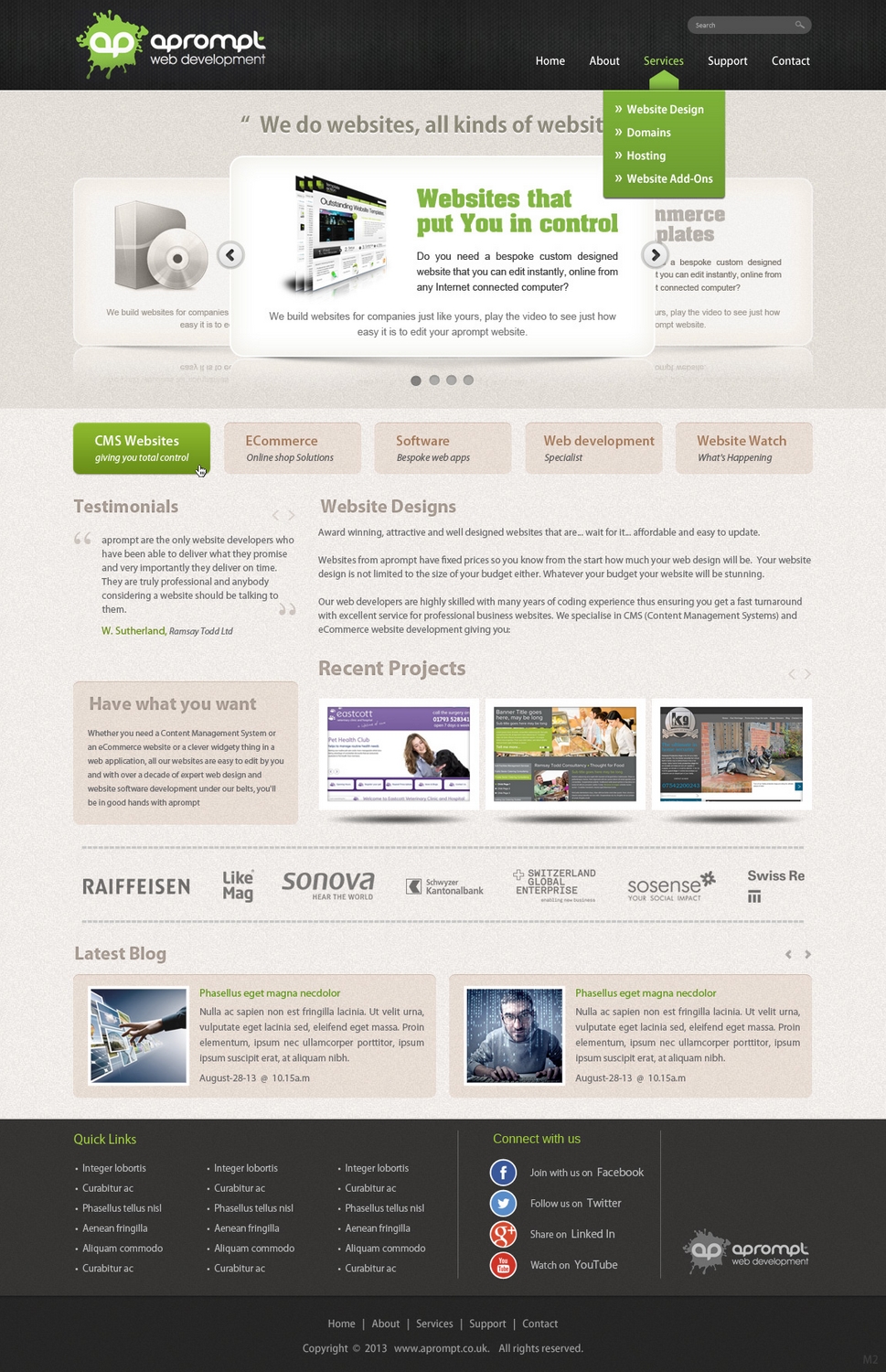 Web Design by pb for A Prompt Limited | Design: #2299321