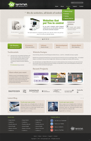 Web Design by pb for A Prompt Limited | Design #2299321