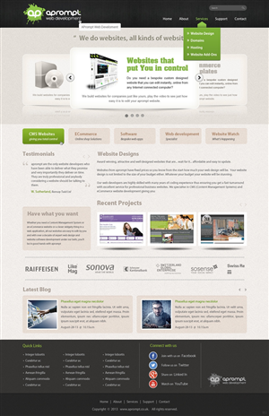 Web Design by pb for A Prompt Limited | Design: #2299325