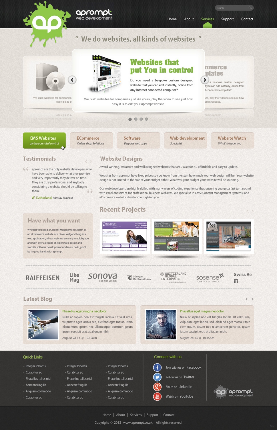 Web Design by pb for A Prompt Limited | Design #2327827