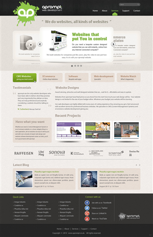 Web Design by pb for A Prompt Limited | Design: #2327827