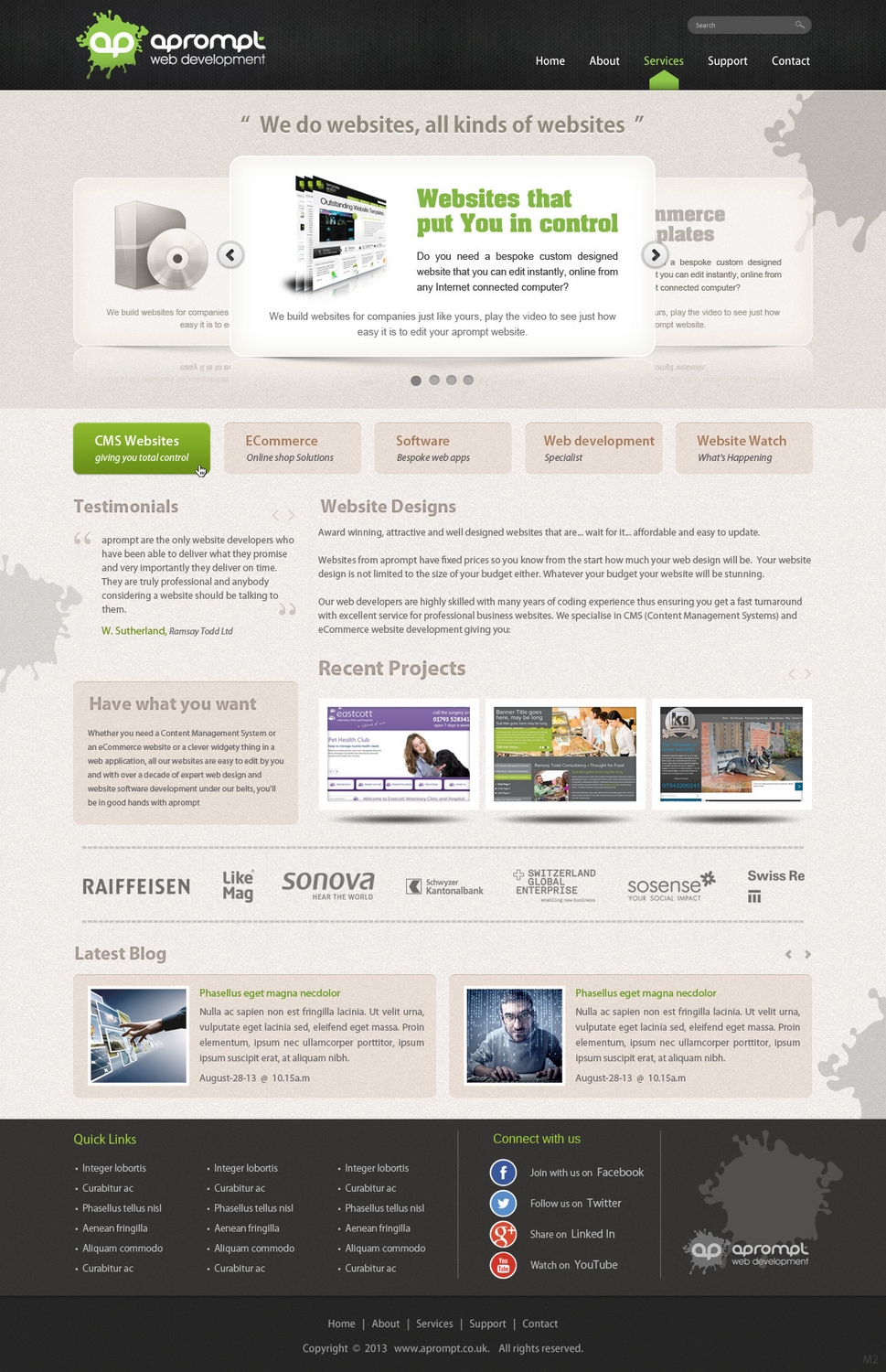 Web-Design von pb für A Prompt Limited | Design #2327830