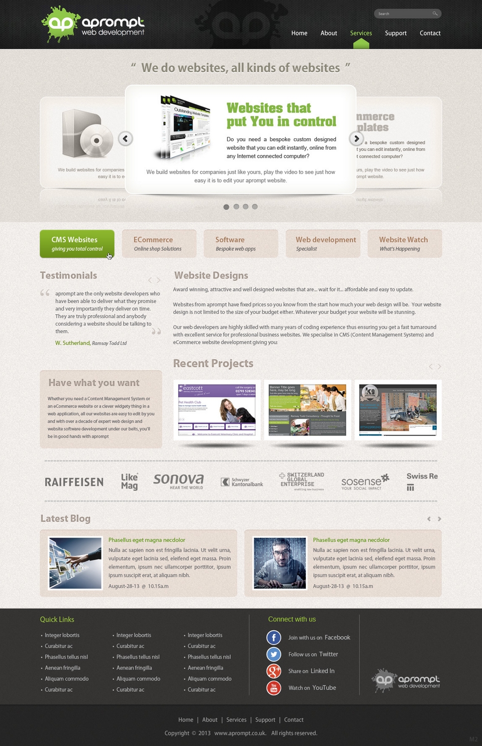 Web Design by pb for A Prompt Limited | Design #2327832