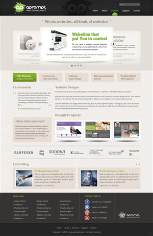 Web Design by pb for A Prompt Limited | Design: #2327832
