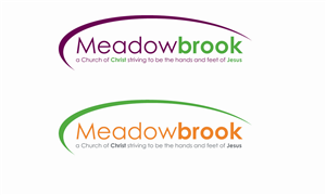 meadowbrook (with the tag line...a Church of Christ striving to be the hands and feet of Jesus | Logo Design by Dyal Design