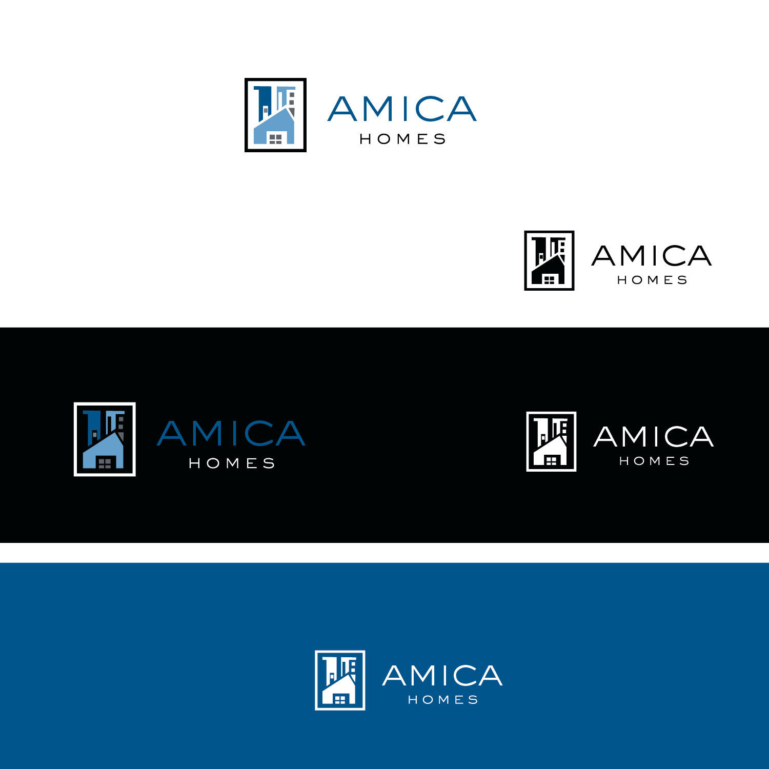 Logo Design by emptyboxgraphics for Amica Homes | Design #10756060