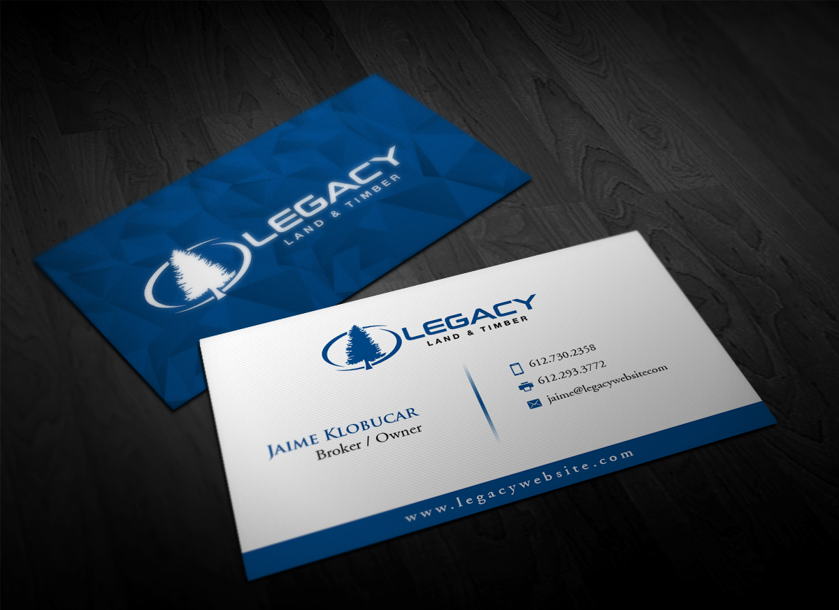 Design de Carte de Visite par Pointless Pixels India pour Legacy Land & Timber | Design #10668713