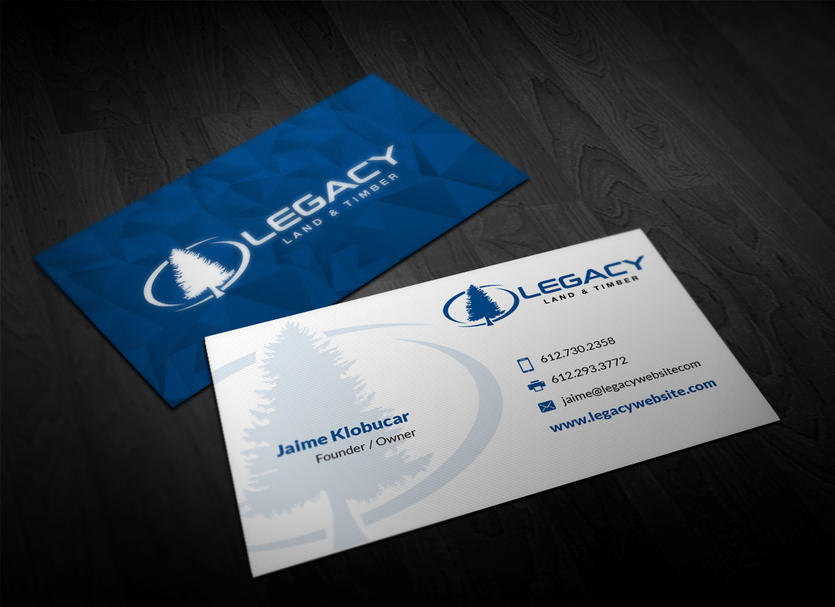 Design de Carte de Visite par Pointless Pixels India pour Legacy Land & Timber | Design #10668717